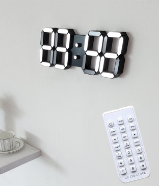 인디 LED 시계벽등, 벽무드등 블랙